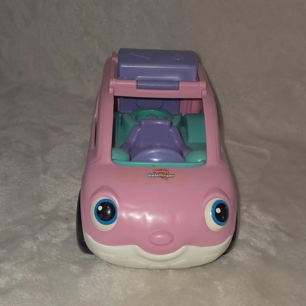 Fisher-Price Pink Play SUV Toy Car with Purple Accents - Picture 2 of 5